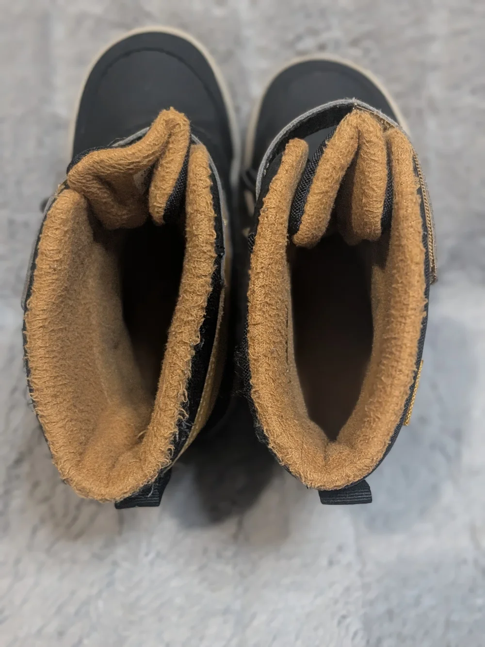 Merrell Kids' Black and Tan Insulated Snow Boots